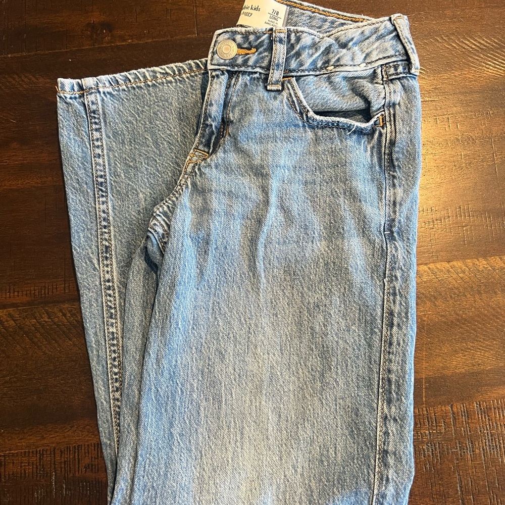 Abercrombie Kids Blue Denim Low Rise Baggy Jeans